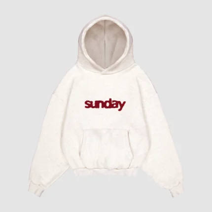 heavyweight applique hoodie oatmeal