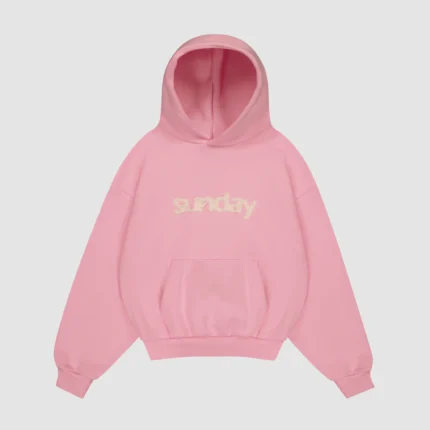 heavyweight appliqué hoodie powder pink
