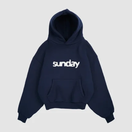 heavyweight applique hoodie navy