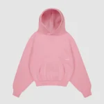 heavyweight script hoodie powder pink