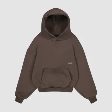 heavyweight script hoodie mocha
