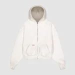 heavyweight simple zip-up oatmeal