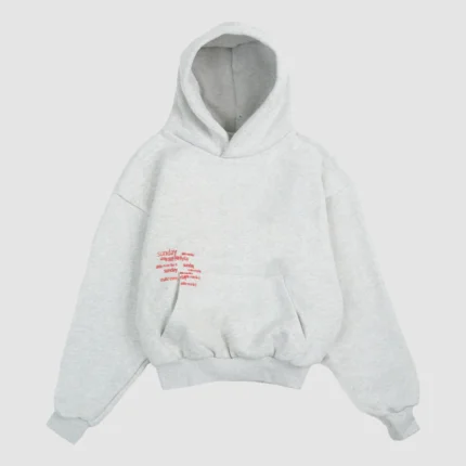 heavyweight typewriter hoodie grey