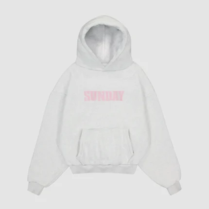 heavyweight headline hoodie grey